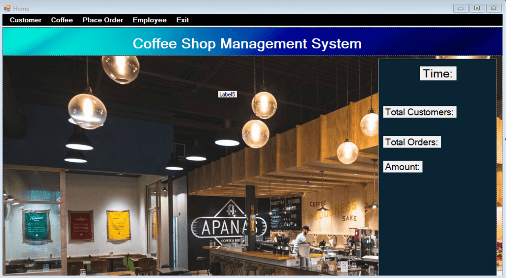 Coffee Shop Management System project with Source code  Techprofree